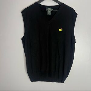 Masters Golf Clubhouse Collection Merino Wool Vest Mens Medium Black Augusta